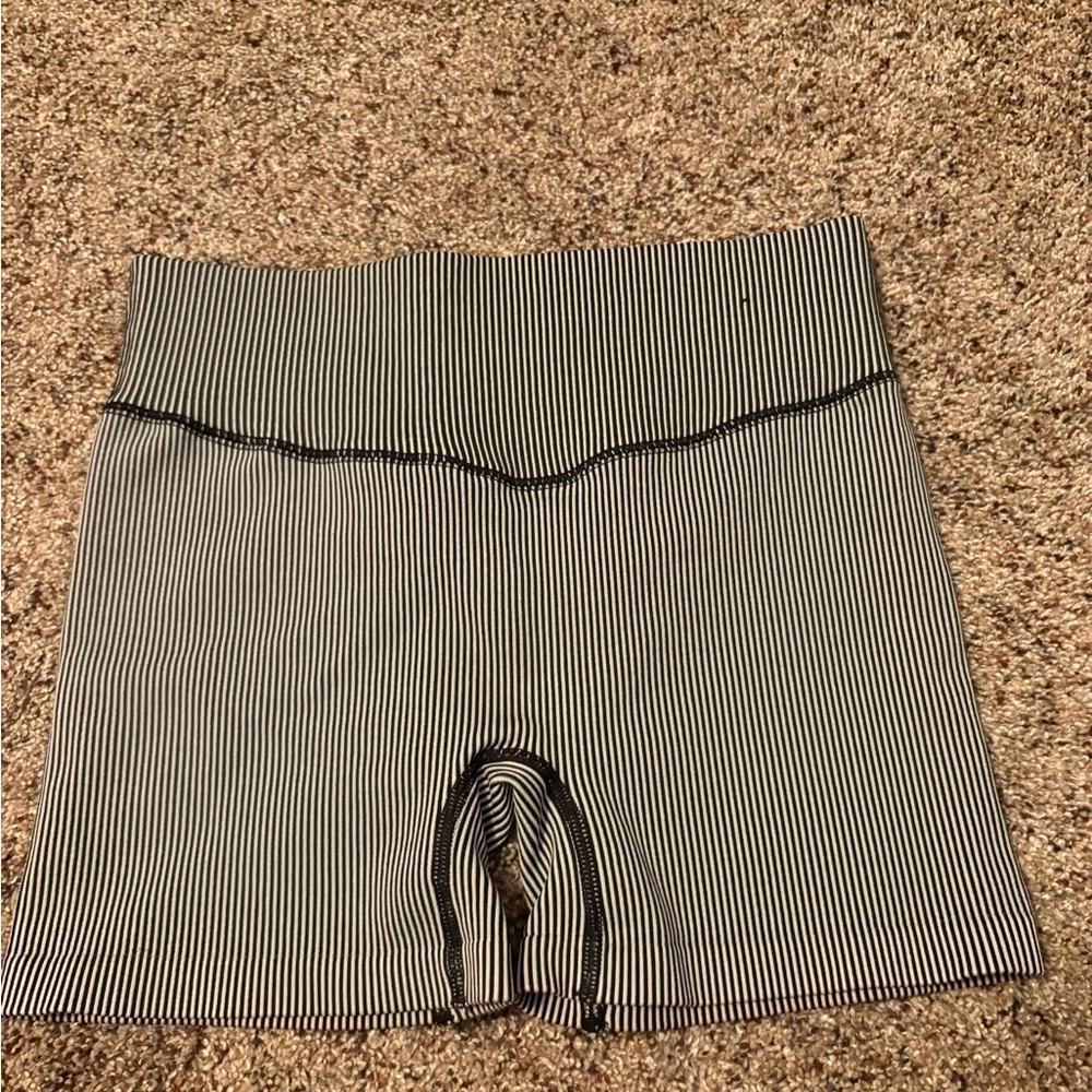 Striped High-Waisted Shorts